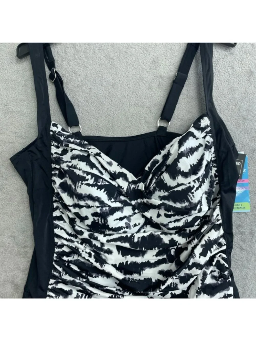 NWTS wim Solutions Women's 24W  Animal Print Swimdress Tommy Control  L1686 - Picture 9 of 12